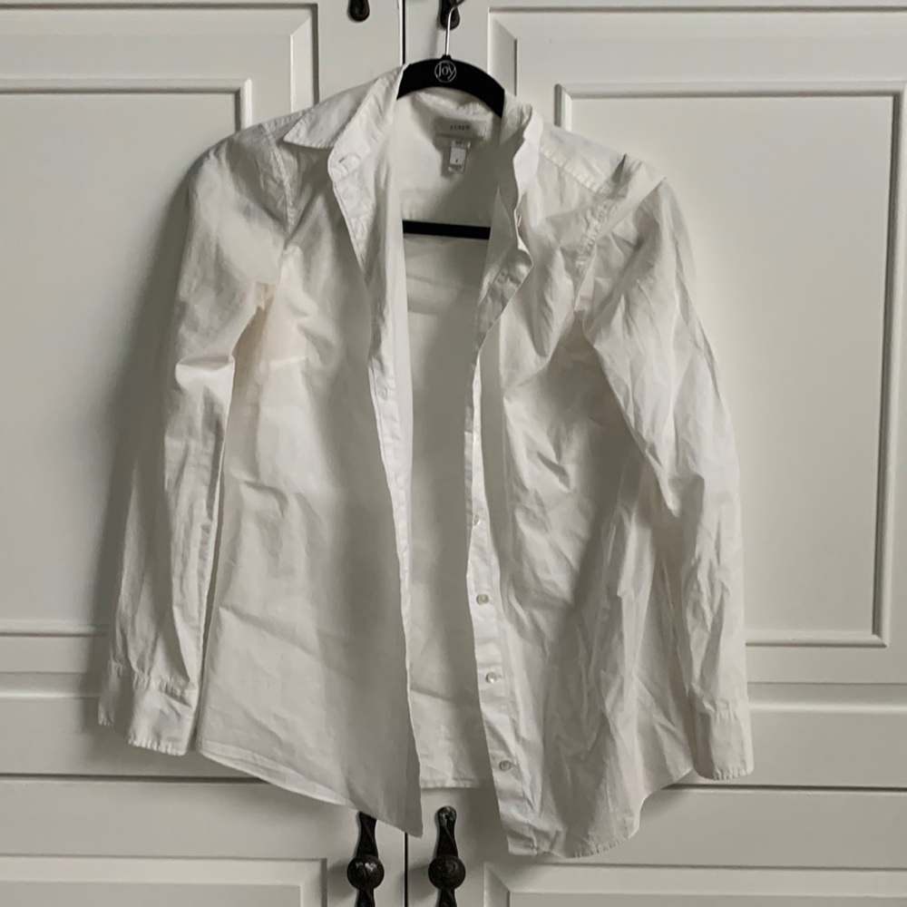 White jcrew button down